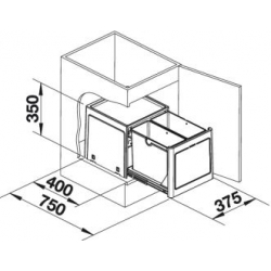 Sortownik odpadów Blanco BOTTON PRO  MANUAL 45/2 517467